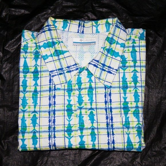 Columbia Mens Short Sleeve Button Front Shirt Size - Picture 4 of 5
